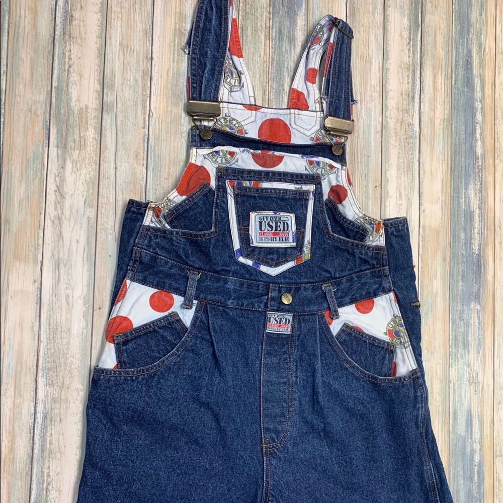 VTG 90's Get Used By Elie Jean Overalls Shorts